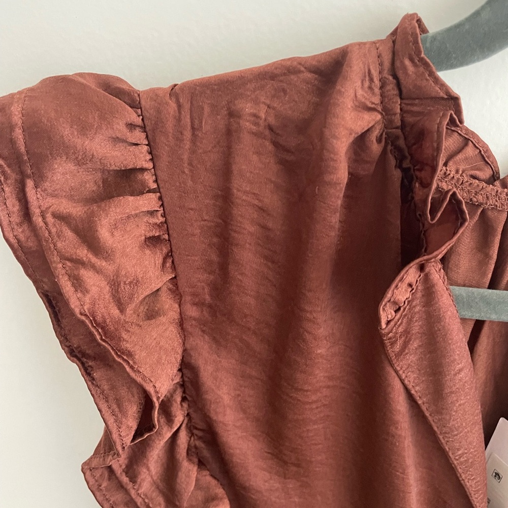 Steve Madden Rust Ruffle Dress - Picture 3 of 6